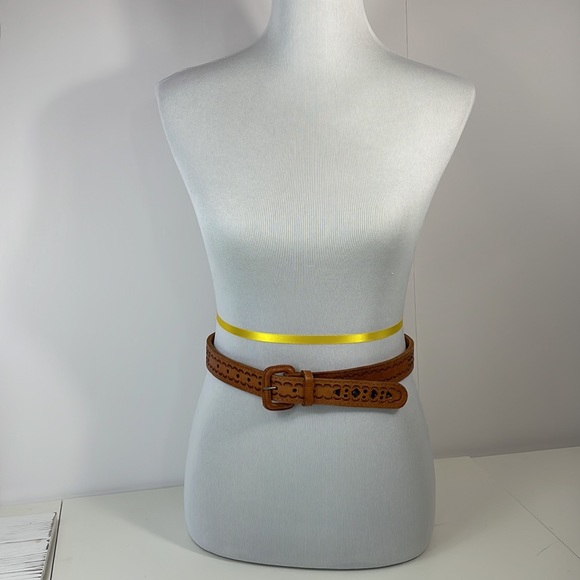 VINTAGE ETHNIC Leather belt , Size 30 - Picture 6 of 8
